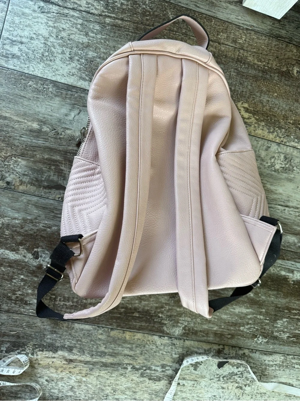 Steve Madden pink quilted faux leather backpack